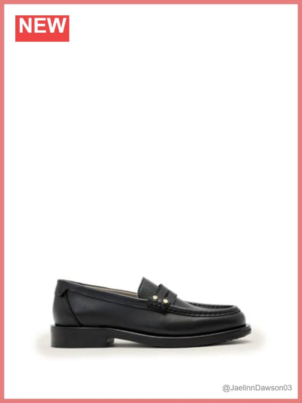 Women's Leather Stud Loafer Slip-On Comfortable